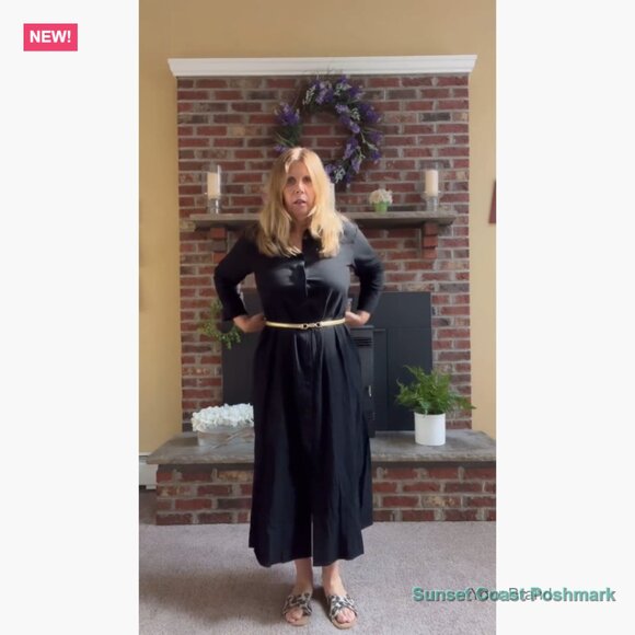 Button Down Cotton Linen Maxi Shirtdress Long Sleeve Casual Beach Dress - Picture 7 of 7